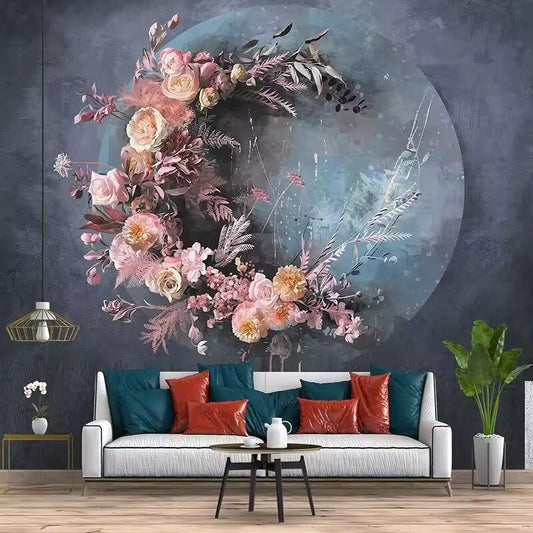 Light Luxury Flowers Picture Background Tapestry Bedroom Bedside Living Room Fabric Wallpaper Mural
